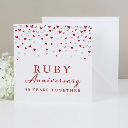 Ruby Anniversary 40 years together – Amore card