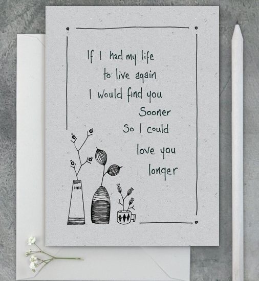 If I had my life again... - greeting card - East of India