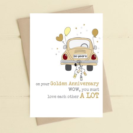 on your Golden Anniversary ...wow, you must love each other a lot - Dandelion Stationery card