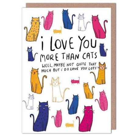 I love you more than cats... - Katie Abey card