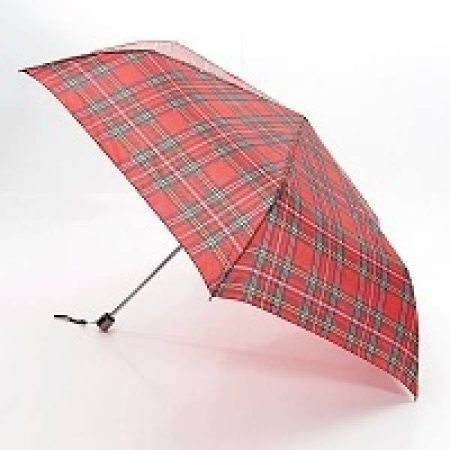 Tartan - red - Foldaway Umbrella - Eco Chic