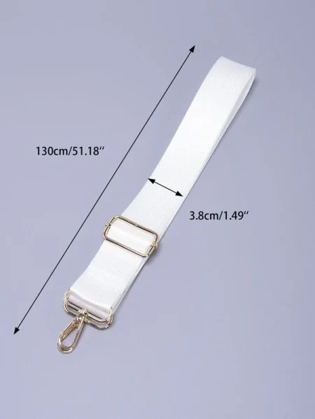 White - adjustable woven bag strap (#10)