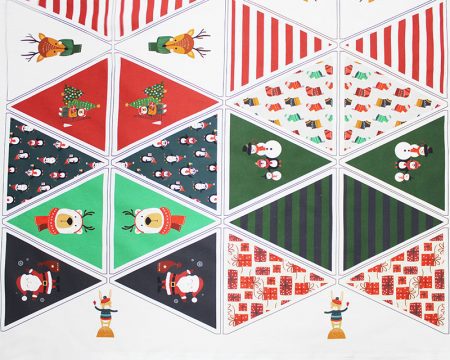 Little Johnny - Cute Christmas - Bunting Panels 100% Cotton fabric - 1m (40 flags) - Image 2