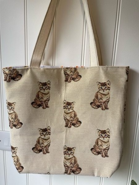 Kitten tapestry fabric - shoulder tote bag