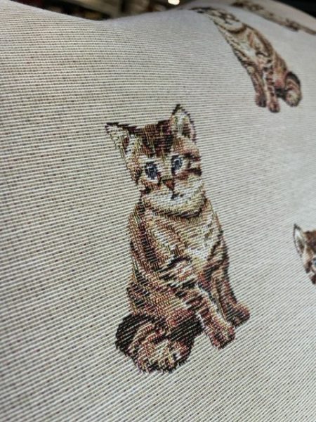 Kitten tapestry fabric - shoulder tote bag - Image 2