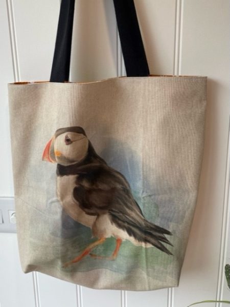 Puffin design - shopping tote bag