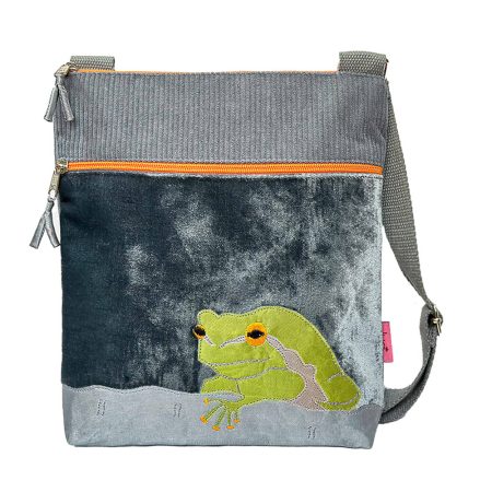 Tree Frog Cross Body Bag - Grey - Lua Designs