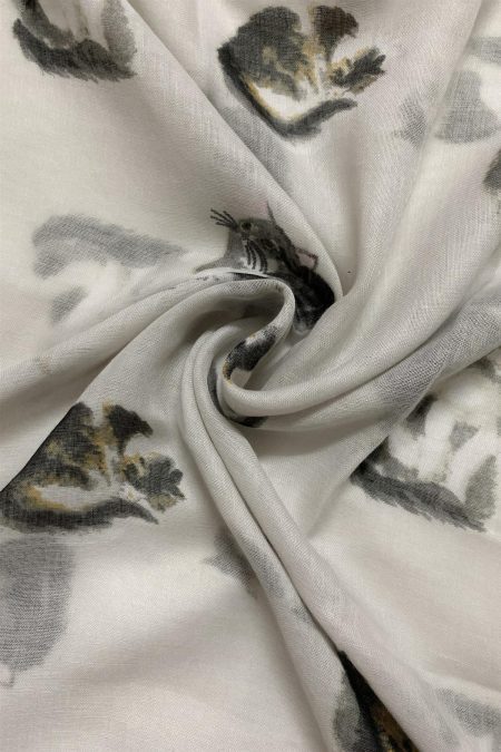 Cats Lightweight Scarf - light grey (3419) - Image 2