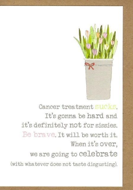 Cancer treatment sucks... - Dandelion Stationery card