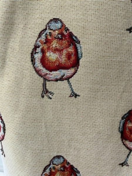 Robin tapestry fabric - shoulder tote bag - Image 2