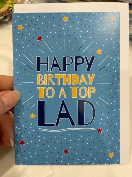 Happy Birthday to a top lad - Dandelion Stationery card