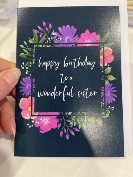 Happy birthday to a wonderful sister - Dandelion Stationery card