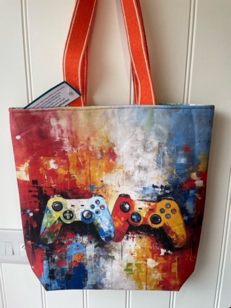 Game Station Controllers design tote bag