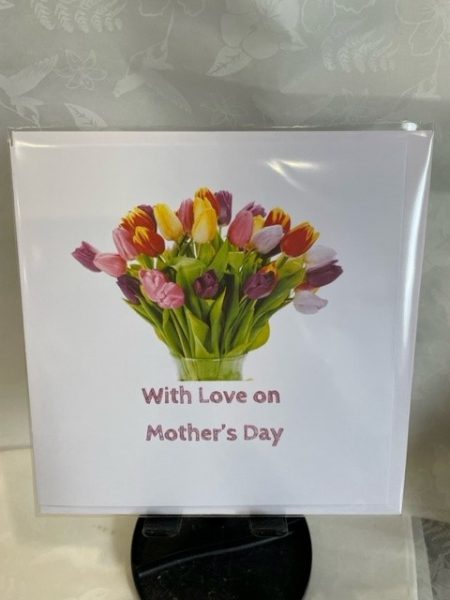 With love on Mother's Day (Tulips) - Little Green Frog card