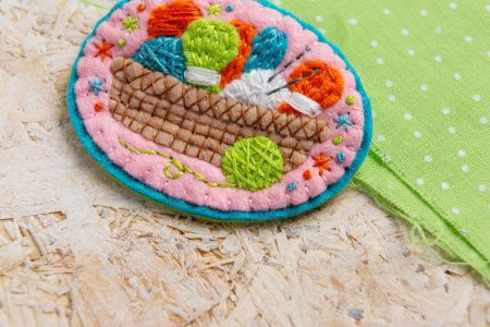 Basket of Wool - Brooch Felt Craft Kit by Hawthorn Handmade - Image 3