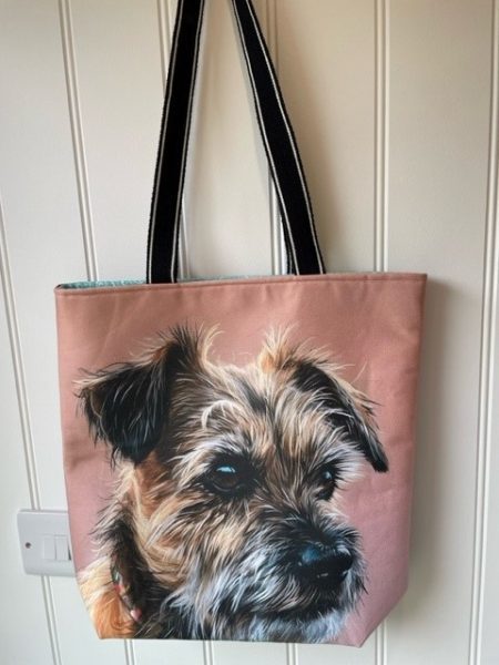 Border Terrier design tote bag