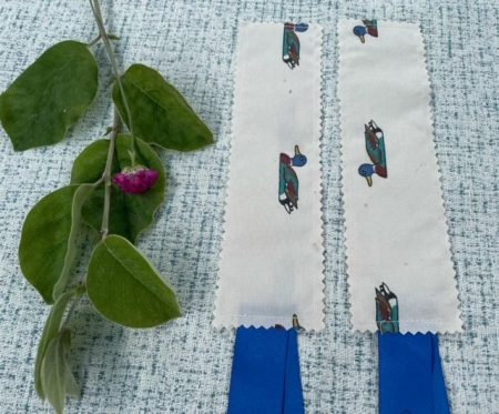 Duck design - fabric bookmark