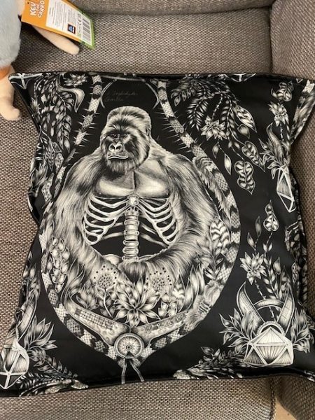 Gorilla Skeleton Design Cushion Cover- LGF - Image 2