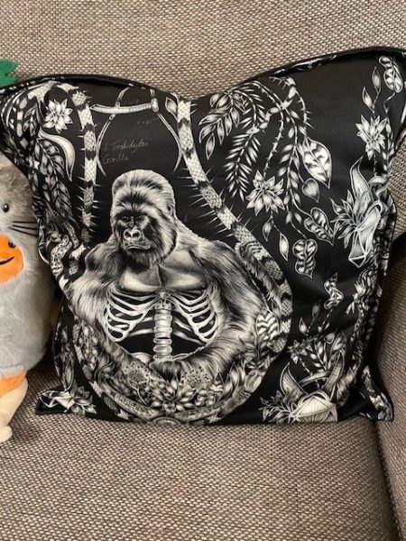 Gorilla Skeleton Design Cushion Cover- LGF