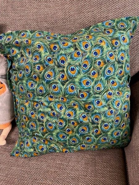 Peacock Feather Design Cushion Cover - LGF