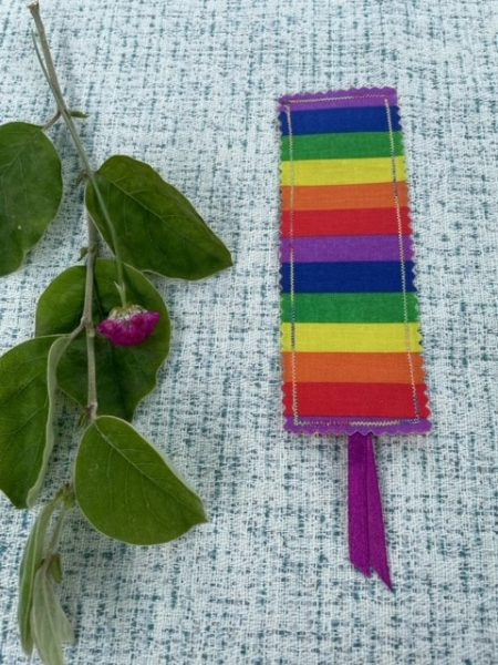 Rainbow LGBTQ+ design - fabric bookmark