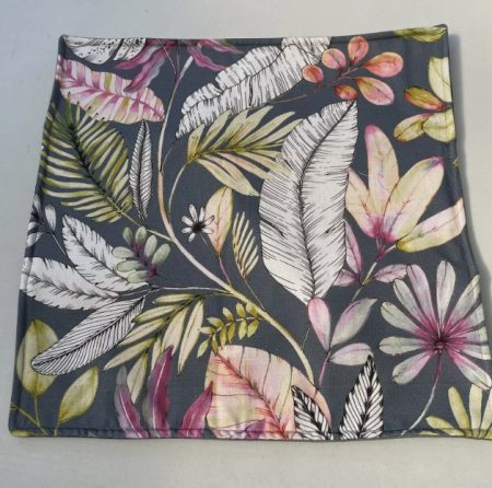 Tropical Leaf Design Cushion Cover (grey) - LGF