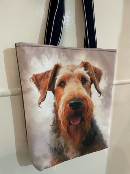 Airedale Terrier Dog design tote bag