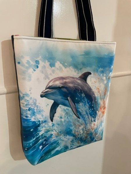 Dolphin design tote bag