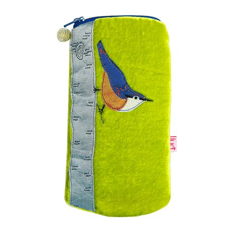 Nuthatch Glasses Purse – blue - Lua Designs