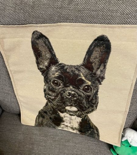 French Bulldog (Frenchie) design Tapestry Cushion Cover  - LGF