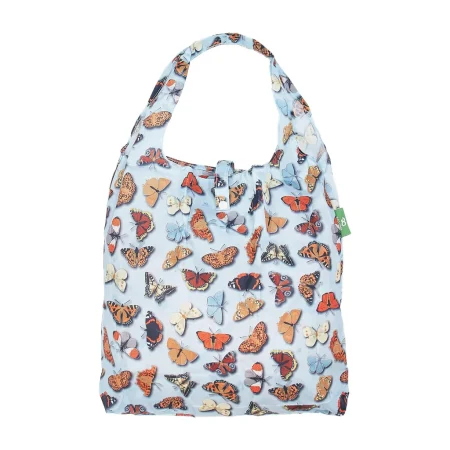 Butterfly - Eco Chic Foldaway Shopping Bag - blue