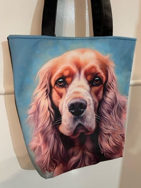 Cocker Spaniel Dog design tote bag