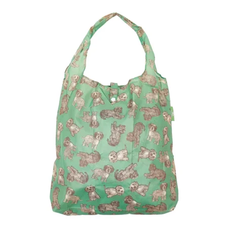 Cockerpoos - Eco Chic Foldaway Shopping Bag - green