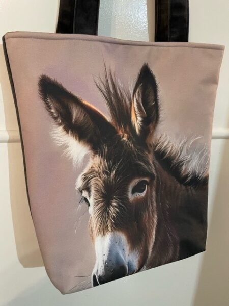 Donkey design tote bag