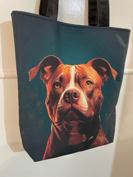 Pitbull Dog design tote bag