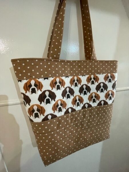 Saint Bernard Dog - shoulder tote bag