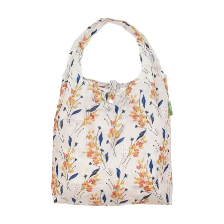 Woodland Flowers - Eco Chic Foldaway Shopping Bag - beige