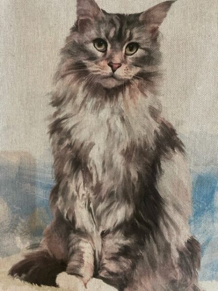 Maine Coon Cat design - Linen Cushion Cover  - LGF - Image 2