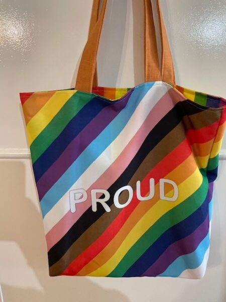 LGBTQ+ 'PROUD' design- shopping tote bag