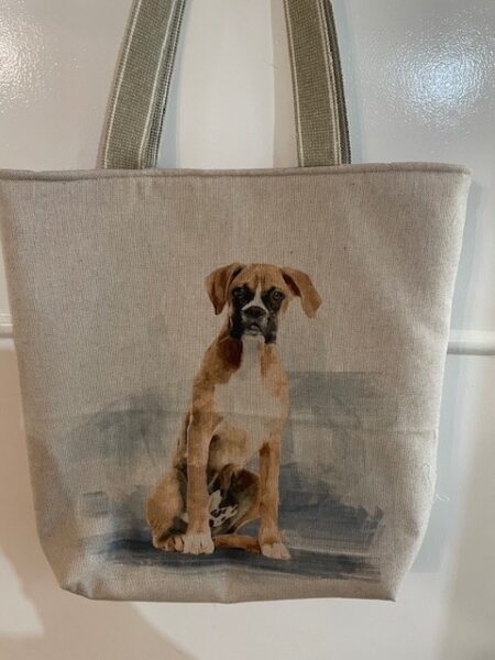 Boxer Dog - shopping tote bag