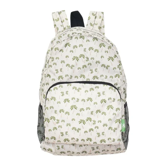 Palm Trees - Beige - Eco Chic Foldable Backpack