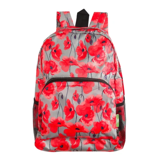 Poppy - grey - Eco Chic Foldable Backpack