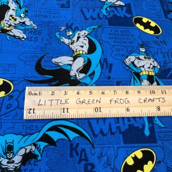Batman blue design - cotton fabric x 1m