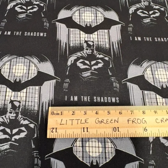 Batman design - black - cotton fabric x 1m