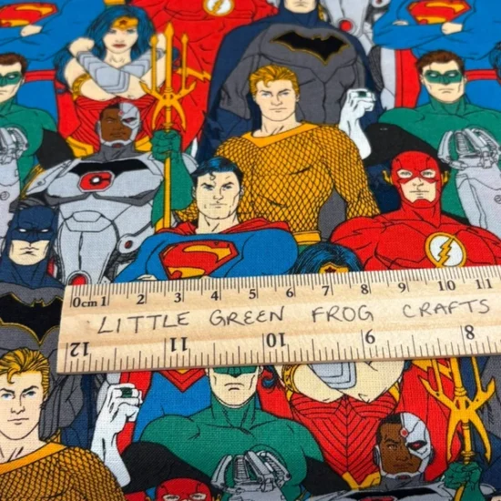 Justice League heroes design - cotton fabric x 1m
