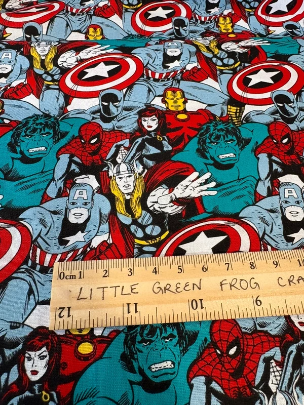Marvel heroes design - cotton fabric 1m pre-cut - Image 3