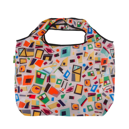 Geometric Shapes design - Eco Chic - Large Foldaway Shopping Bag