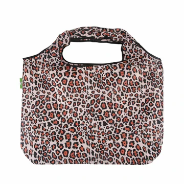 Leopard Print design - Eco Chic - Large Foldaway Shopping Bag