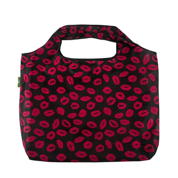 Lips/Kiss design - Eco Chic - Large Foldaway Shopping Bag